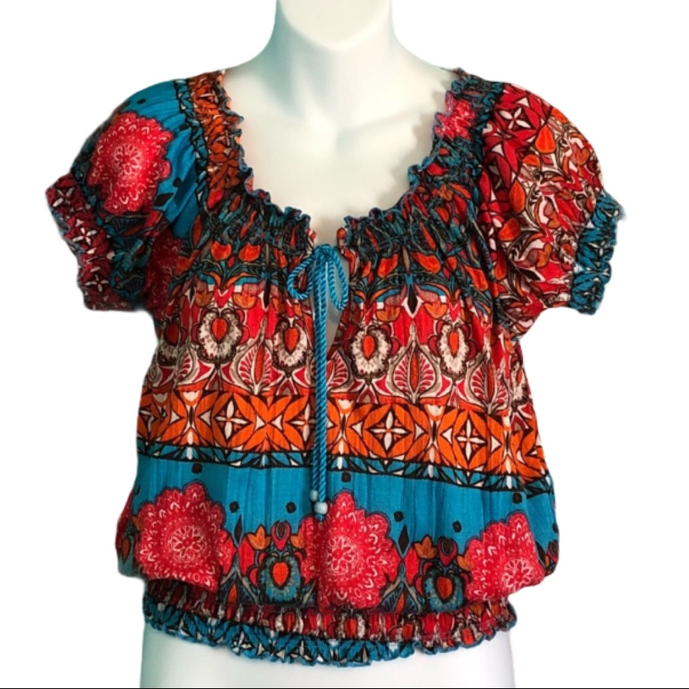 Derek Heart Patterned Top - Picture 1 of 7
